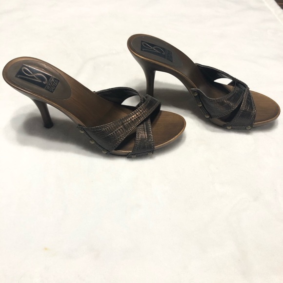 Victoria Spencer 8.5 Slither Snakeskin Heel Brown - Picture 7 of 16